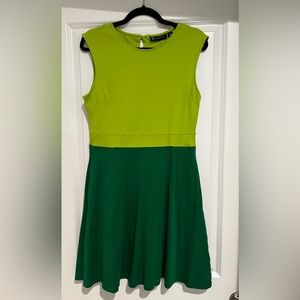 New York and Company green dress, 100% cotton, has pockets